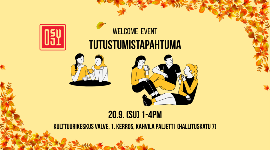 OSJY Tutstumistapahtuma, banneri, 20.9.2026, klo 13-16, Valvessa